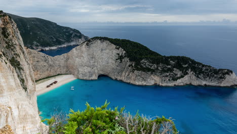 Naufragio-Del-Navío-Navagio-En-Zakynthos,-Grecia