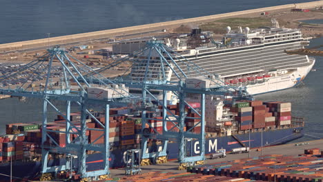 barcelona-harbour-and-port-skyline-shot-from-high-vantage-point