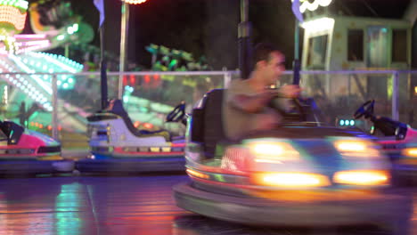 bumper-cars-at-a-funfair