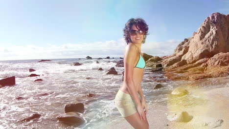 Woman-dancing-on-the-beach