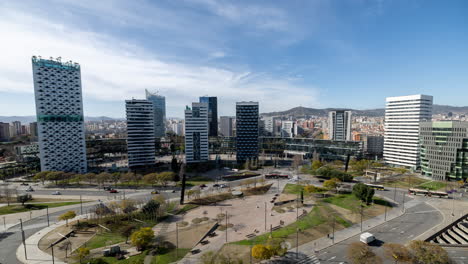 Barcelona-skyline-from-placa-europa