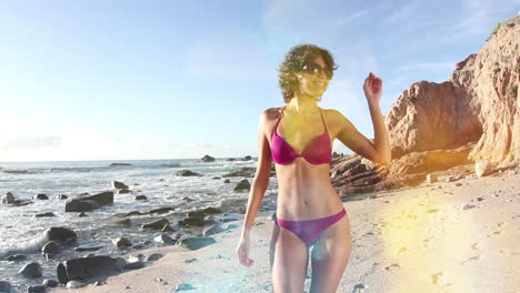 Woman-dancing-on-the-beach