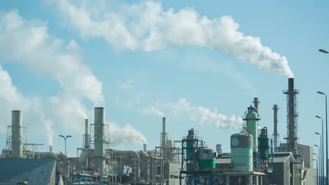 Industrial-power-station-with-smoke