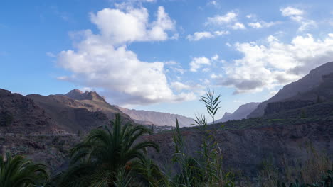 Zeitraffer-Der-Berge-Von-Gran-Canaria