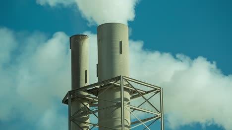 Industrial-power-station-with-smoke