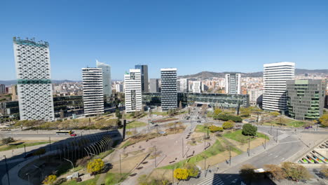 Barcelona-skyline-from-placa-europa