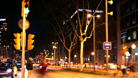 Barcelona-urban-traffic-timelapse-at-night