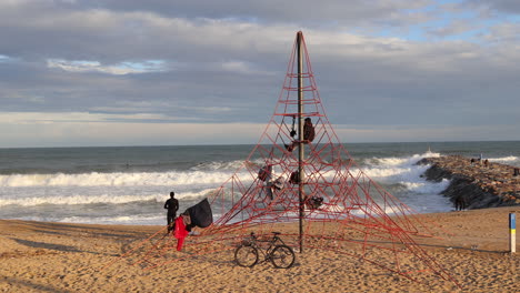 Strandszene-In-Barcelona