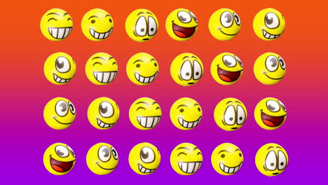 Smiley-Emoji-Gesichter-Drehen-Sich