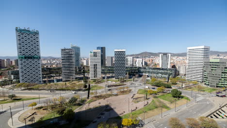 Barcelona-skyline-from-placa-europa