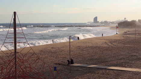 Strandszene-In-Barcelona