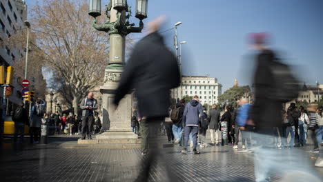 Las-Ramblas-Menschenmenge-Zeitraffer-Barcelona-Spanien.