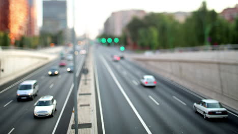 Barcelona-city-timelapse-at-underpass