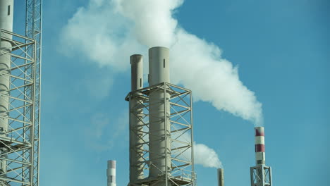 Industrial-power-station-with-smoke