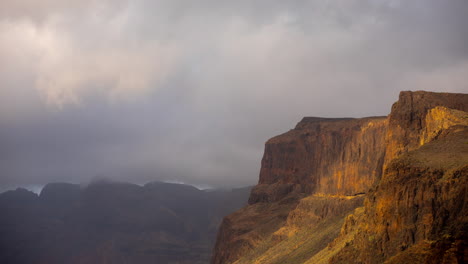 Zeitraffer-Der-Berge-Von-Gran-Canaria