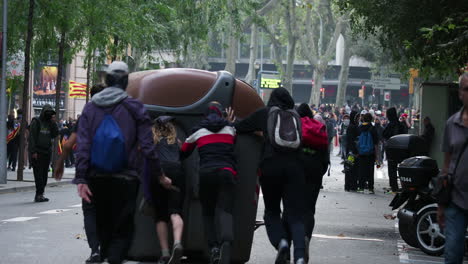 Barcelona-Polizei-Protest-Aufruhr-Stadt