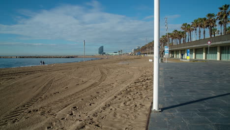 Strand-In-Barcelona-Nach-Der-Sperrung