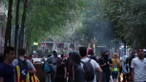 Barcelona-Polizei-Protest-Aufruhr-Stadt