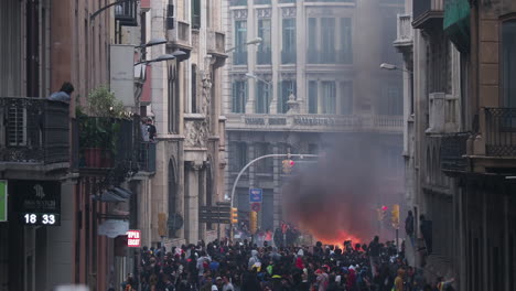 Barcelona-Polizei-Protest-Aufruhr-Stadt