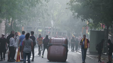 Barcelona-Polizei-Protest-Aufruhr-Stadt