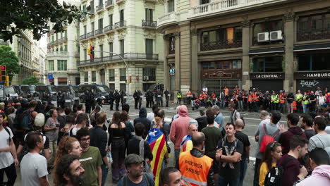 Barcelona-Polizei-Protest-Aufruhr-Stadt