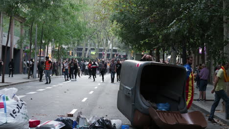 Barcelona-Polizei-Protest-Aufruhr-Stadt