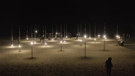 Lights-in-the-beach-at-night