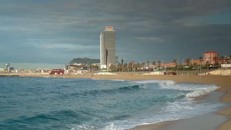 Strand-In-Barcelona-Nach-Der-Sperrung