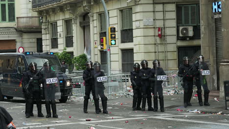 La-Policía-De-Barcelona-Protesta-Contra-Los-Disturbios-En-La-Ciudad