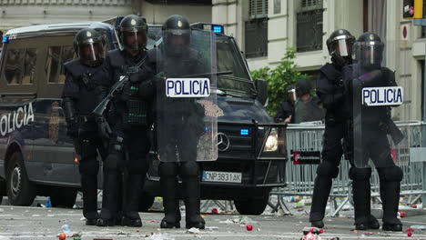 Barcelona-Polizei-Protest-Aufruhr-Stadt