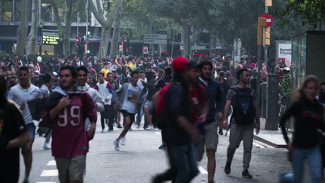 Barcelona-Polizei-Protest-Aufruhr-Stadt