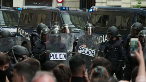 Barcelona-Polizei-Protest-Aufruhr-Stadt