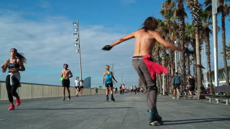 Strand-In-Barcelona-Nach-Der-Sperrung