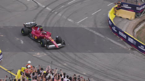 Forumla-1-race-cars-on-streets-of-barcelona