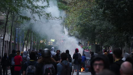 Barcelona-Polizei-Protest-Aufruhr-Stadt