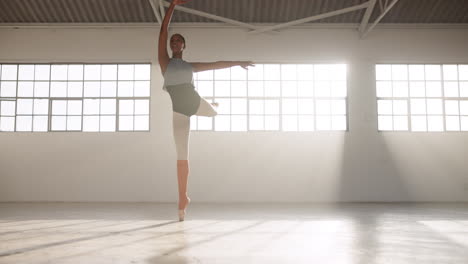 Dance,-ballet-and-talent-with-woman-in-studio