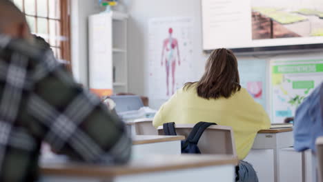 Human,-body-and-students-studying-in-classroom