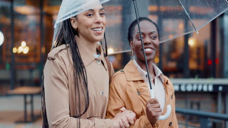 Frauen,-Reisen-Und-Outdoor-Mit-Regenschirm