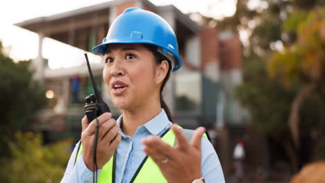 Communication,-radio-and-construction-worker