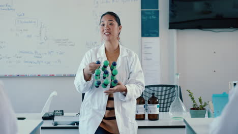 Science,-molecules-and-an-asian-woman-professor