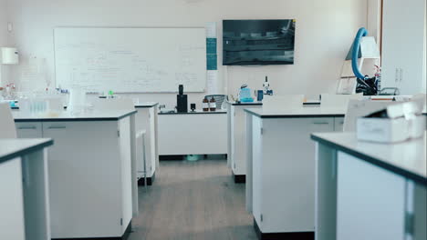 Science,-classroom-and-education-with-empty-room