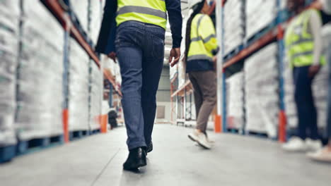 Back,-man-and-walking-in-warehouse-for-storage