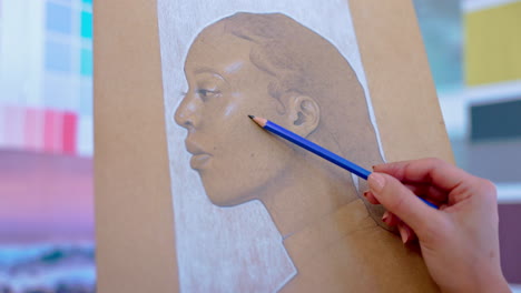 Hands,-pencil-and-drawing-closeup-of-art