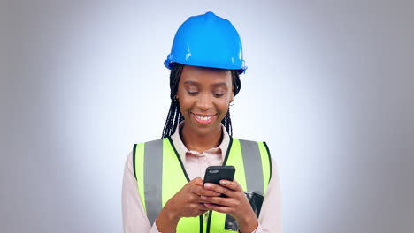 Woman,-construction-and-engineering-with-phone