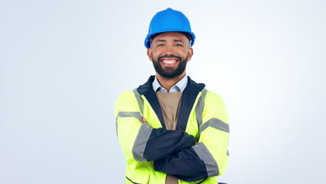 Construction-worker,-architecture-and-man