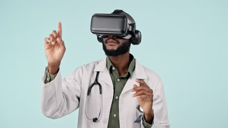 Mann-Arzt-Und-VR-Oder-Futuristische-Brille