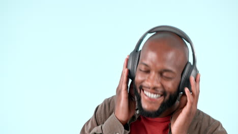 Headphones,-dance-or-happy-black-man-listening-to