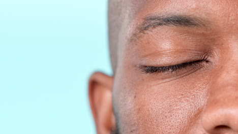 Auge,-Nahaufnahme-Und-Gesicht-Eines-Schwarzen-Mannes-Mit-Vision