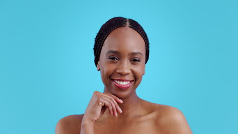 Skincare,-facial-and-black-woman-face