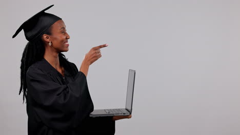 Estudiante-De-Graduación,-Mujer-Y-Computadora-Portátil